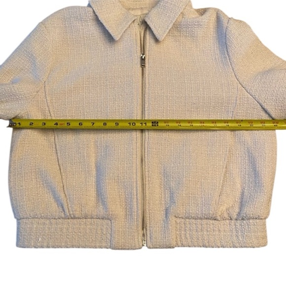 Joie White and Cream Bomber Jacket Size L - Picture 6 of 7